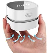 TRZLIFE Desk Vacuum Cleaner, Upgraded Mini Table Vacuum Improved Details Higher Suction More Dura...