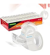 Clear Tape Transparent Tape-Clear Gift Wrap Tape Release Smoothly-Thin Office Tape Repair Documen...