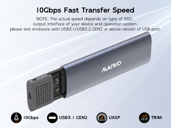 external m2 pci-e nvme ssd enclosure solid state hard drive disk reader case to type-c adapter mac