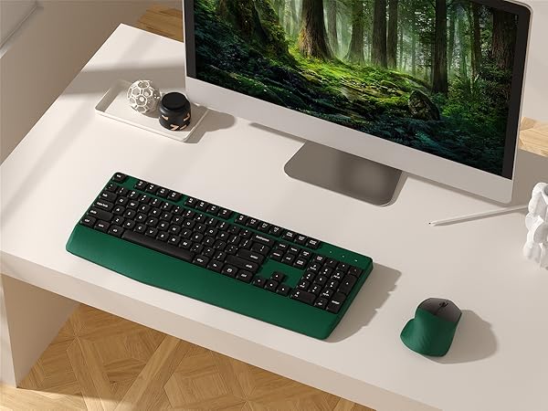 green wireless keyboard