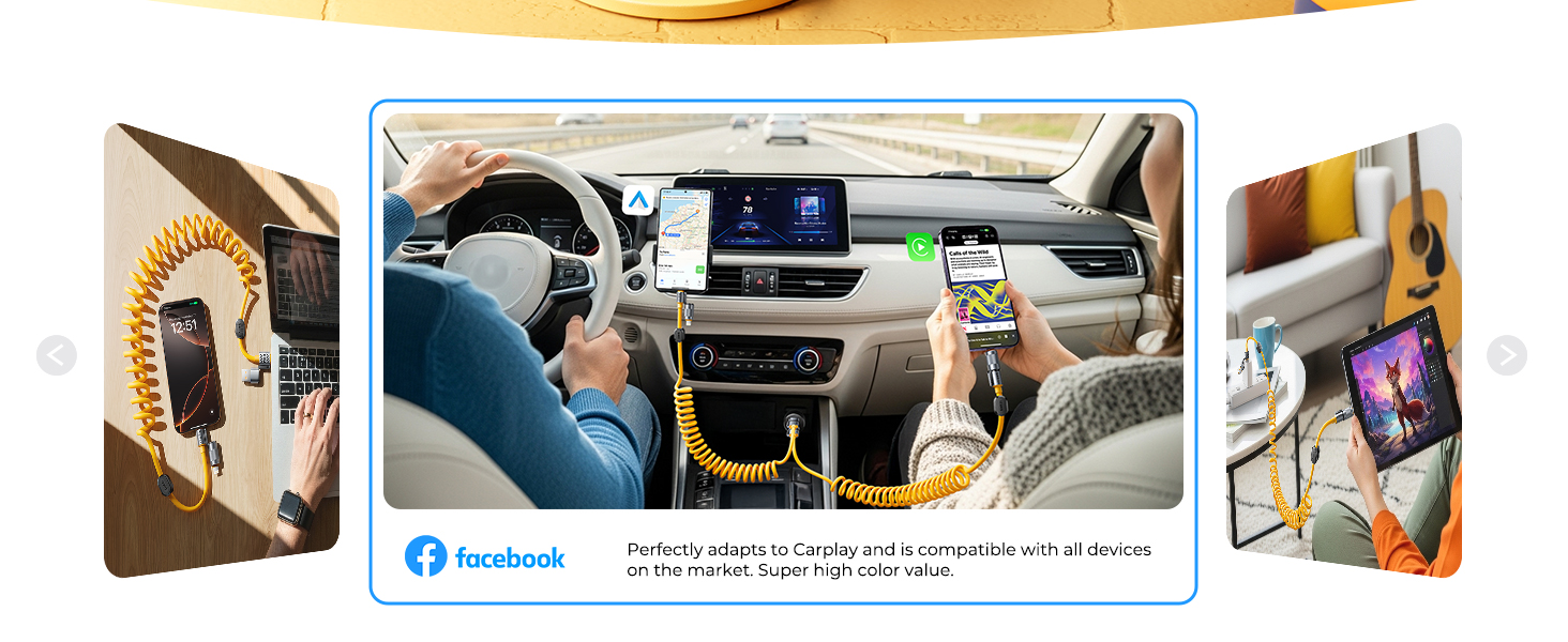 jixivor 4 in 1 usb c cable 140W compatiblle with Lightning cable multi cords