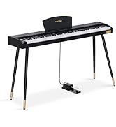 AODSK 88 Keys Digital Piano,Full-size semi weighted key,128 Tones &amp; Rhythms, MIDI/USB Connectivit...