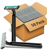MAGDIY Disposable Razors Bulk for Men 50 Pack, Homeless Supplies Bulk, Twin Blade Mens Safety Tra...