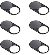 CloudValley Upgrade Magnetic Webcam Cover, [6-Pack] 0.023 inch Metal Camera Cover Slide for Mac, ...