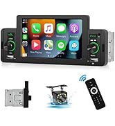 Carplay Single Din Radio 5 Inch Touch Screen Car Stereo with Car Play Android Auto, Bluetooth 5.1...