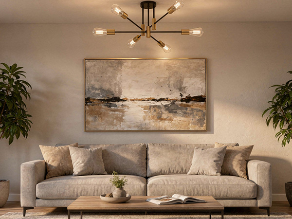 Phaosio Modern Sputnik Chandelier Ceiling Light Fixtures