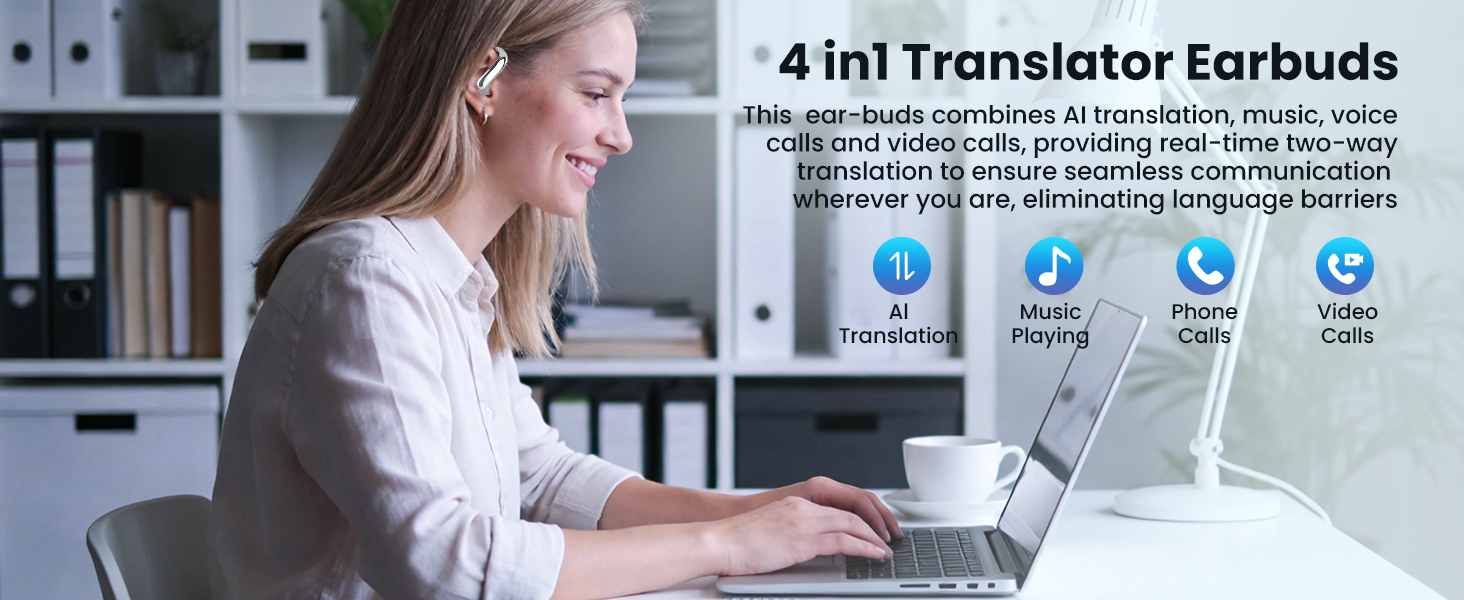 4 in 1 Translator Earbuds