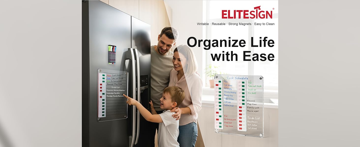Transparent Magnetic Chore Chart