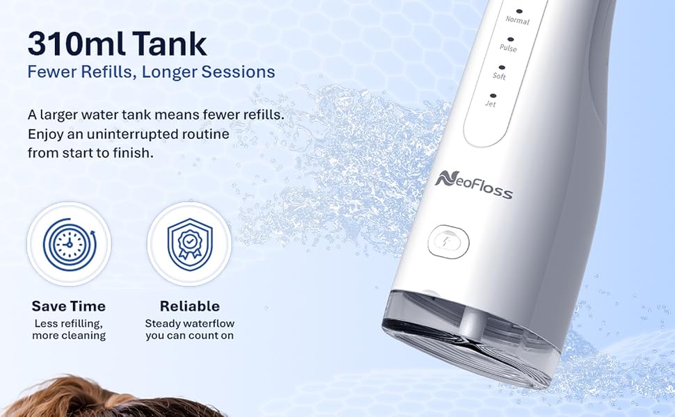 NeoFloss AquaPulse Pro WT288 310ml water tank capacity