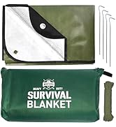 Monterra Insulated Tarp, Emergency Survival Blanket, 60” x 84”, Heavy Duty Waterproof Groundsheet...
