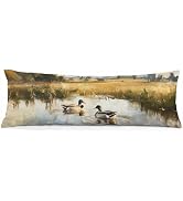 WARDOS Rustic Mallard Duck Pond 20x54 Body Pillow Cover, Cottage Core Decor, Vintage Countryside ...