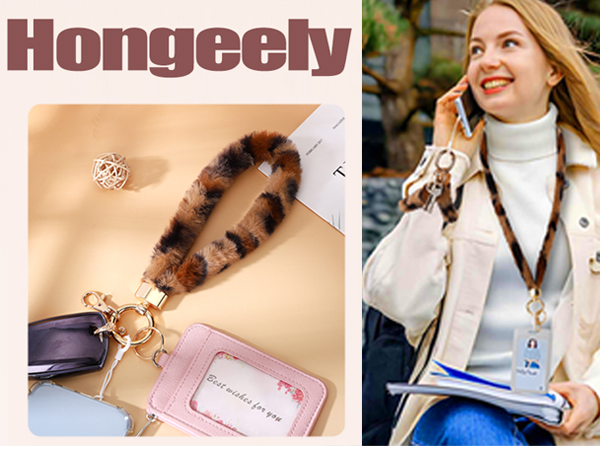 Furry Lanyard for ID Badges Keys