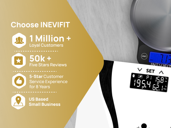 I-BA001W - INEVIFIT - Best Body Analyzer Scale - Premium A+ - Mobile