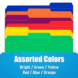 colored file folders