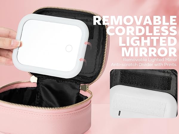 makeup bags with mirror