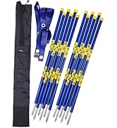 ActiveDogs Agility In-ground Weave Poles - Outdoor Dog Obstacle Agility Training Exercise Equipme...