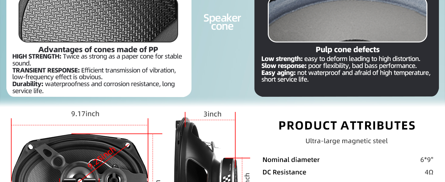 6 * 9-Inch Coaxial Speaker