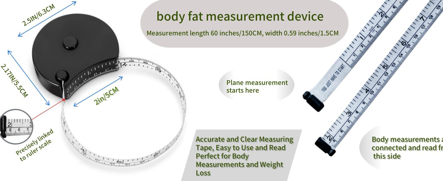 measuring tape for body measurements scale with bmi, body fat, muscle mass