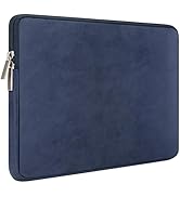 RAINYEAR 15 Inch Laptop Sleeve PU Suede Leather Case Padded Cover Water Resistant Carrying Comput...
