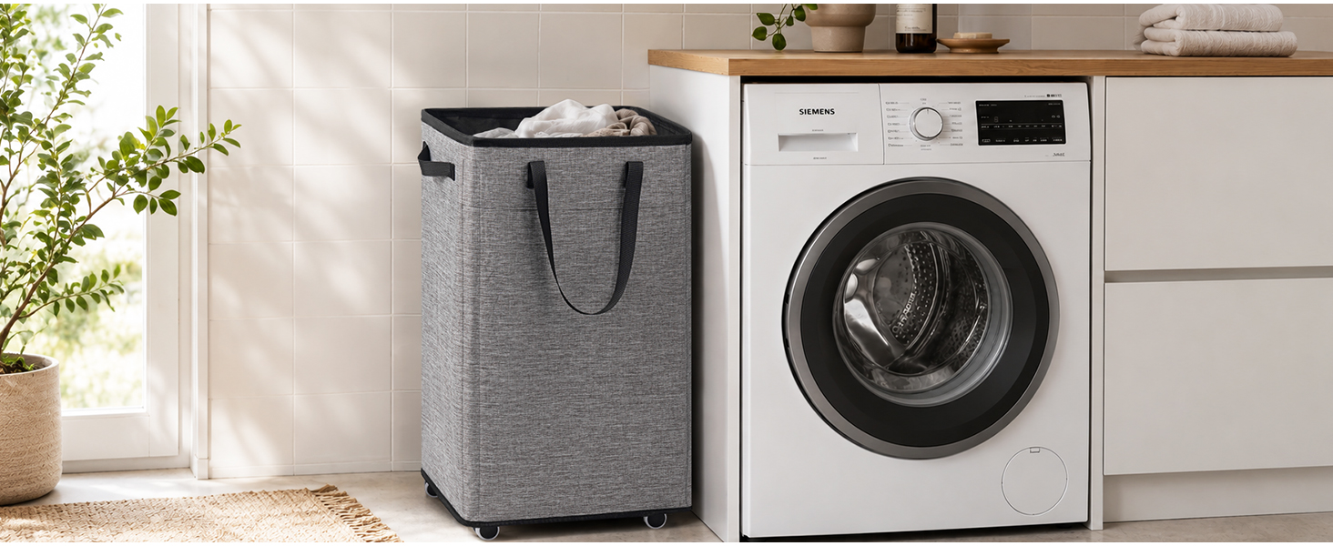 Goodpick Laundry Basket with Wheels