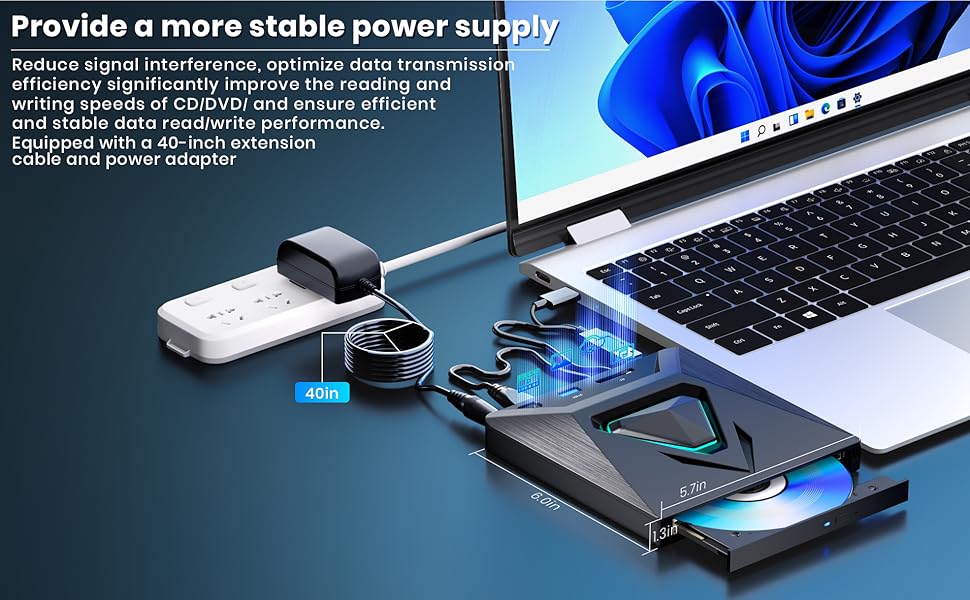 External Mini CD/DVD Drive HDMI