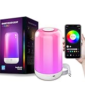 BAOSKOMES Touch Table Lamp,Smart APP Control,USB Charging,3600MA Battery Capacity RGB+CCT Mode,5-...