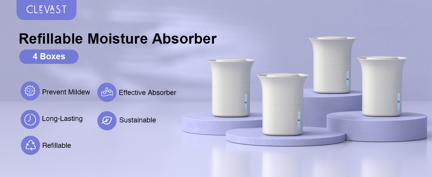 CLEVAST Refillable Moisture Absorber Bucket