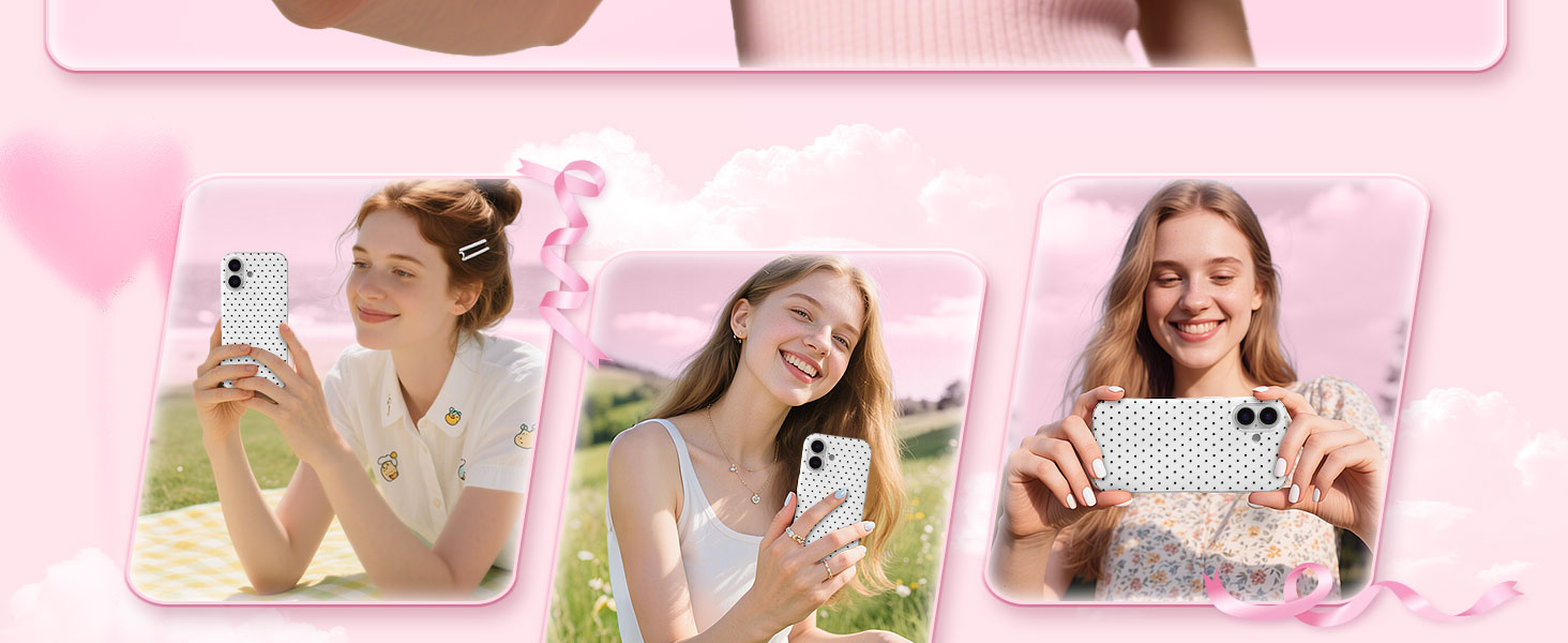 QLTYPRI Cute Polka Dot Phone Case