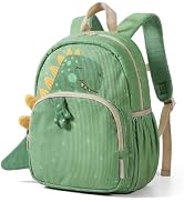 mommore Corduroy Toddler Backpack for Boys 2-4, 3D Cute Preschool Kindergarten Daycare Backpacks ...