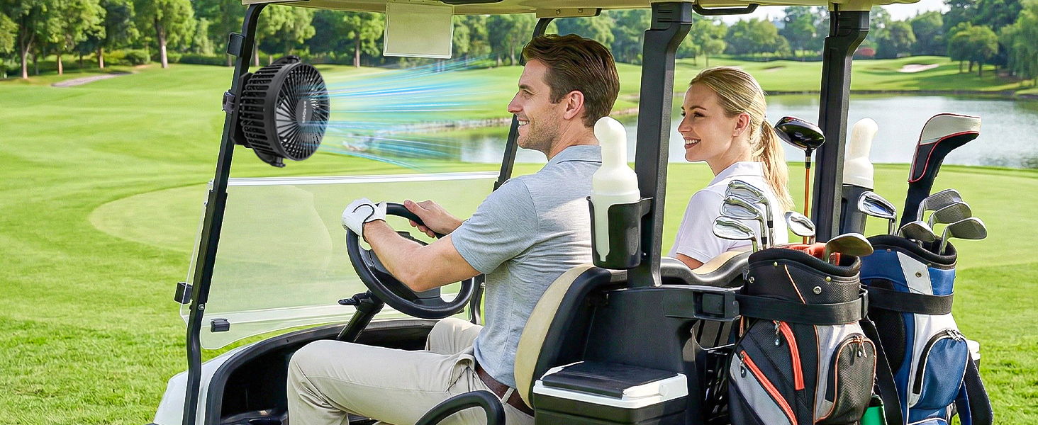golf cart fan portable fan rechargeable magnetic fan battery operated fan golf cart accessories