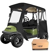 10L0L Golf Cart Driving Enclosure for 2 Passenger Club Car Precedent, Onward &amp; Tempo, 600D Deluxe...