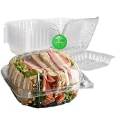 Mr Miracle Clear Plastic Takeout Containers - Durable and Sturdy Clamshell Food Boxes for To-Go a...