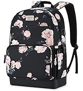 MOSISO 15.6-16 inch Laptop Backpack for Women Girls, Polyester Anti-Theft Stylish Casual Daypack ...