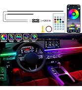 Jushope Interior Car LED Strip Lights, Acrylic LED Lights for Car with Dreamcolor Chasing, USB RG...