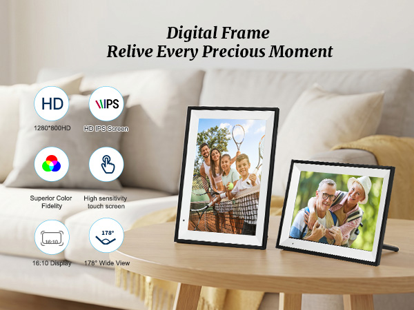 digital picture frames load from phone
