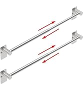 MIROAMZ Towel Bar, 14inch to 25inch Adjustable Towel Holder Rod, Self Adhesive Wall Mounted Hand ...