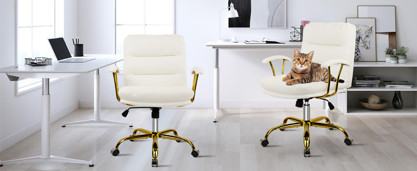 white leather chiair