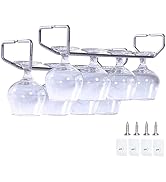 TONLEA 12.2 Inch Wine Glass Holder, Wine Glass Holder Under Shelf,Wine Glass Rack Under Cabinet, ...