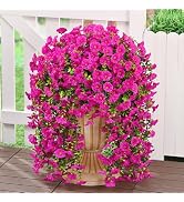 MARTINE MALL 2 Pcs Look Real Artificial Flowers for Outdoors, Realistic Artificial Hanging Flower...