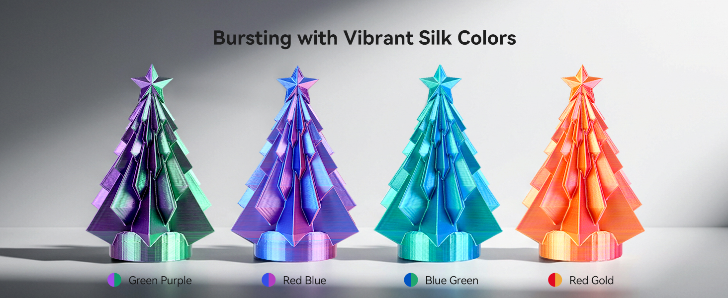 SUNLU Dual Color Silk PLA Filament Bundle 250g