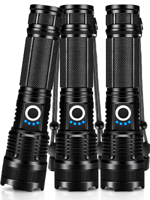 3 pack rechargeable flashlight
