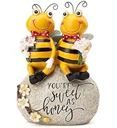 Smadeer bee Statue for Garden Decorations,Honey bee Figurine for Outdoor Patio Lawn Porch Yard Ba...