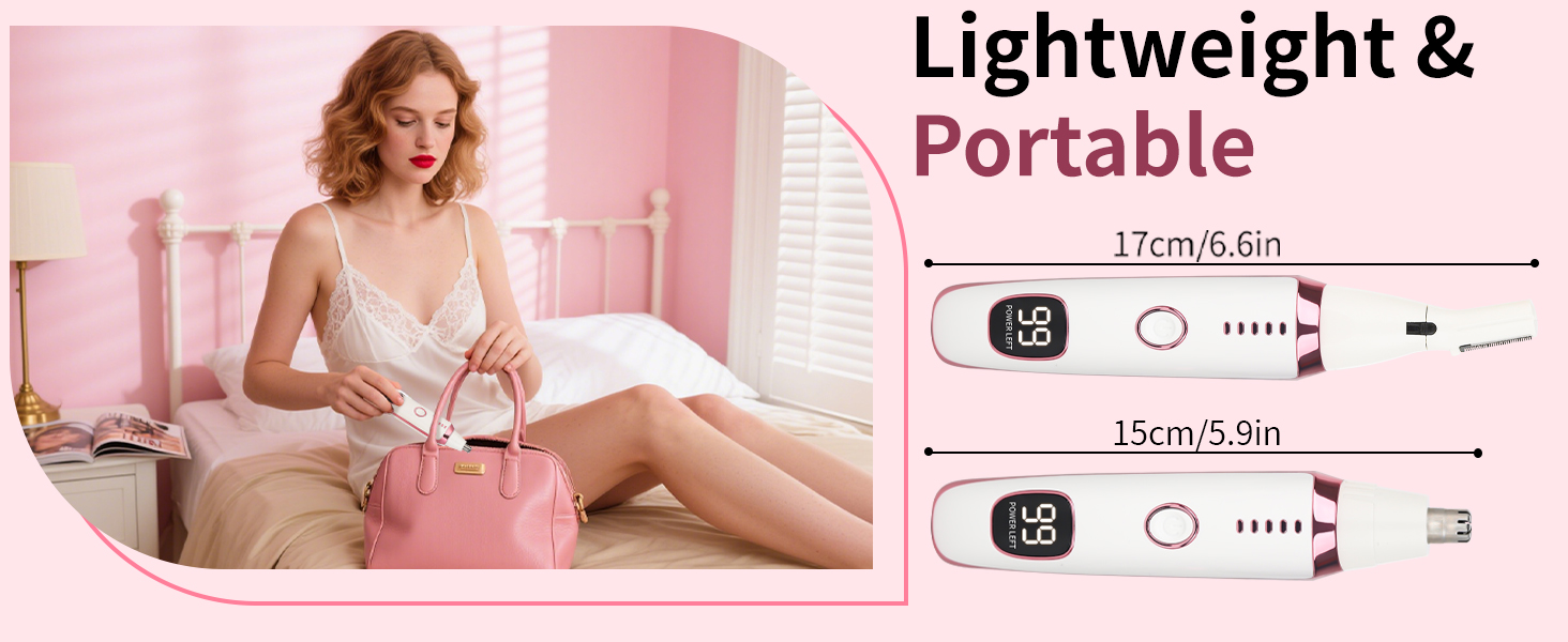 Mendaping 2025 Rechargeable Nose and Ear Hair Trimmer With LED Dispaly for Women Men