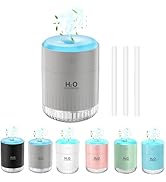 Rechargeable Mini Humidifier with 7 Color Light, Small Personal Desktop Humidifier for Baby Bedro...