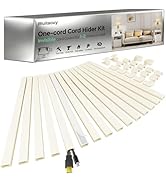 Wuitaouy Cord Hider, 212.6in Cord Covers for 1-2 Wires on Wall, Paintable Wire Hider Wire Covers ...