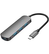 USB C Hub 4 Ports, USB C Hub, Thunderbolt 3 to Multiport USB 3.0 Hub, USB Splitter with 4 USB 3.0...