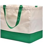 CNaiyunpin Canvas Reusable Grocery Bags, Heavy Duty 8.3 gal Foldable Large Canvas Tote Bag, Holds...