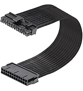 J&D ATX 24 Pin Motherboard Power Supply Sleeved Cable, ATX PSU Extension Wire, 24 Pin Male (4+20)...