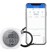 Inkbird Wireless Thermometer Hygrometer Smart Sensor Data Logger with Waterproof External Probe M...