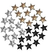 30Pcs Sequin Star Iron on Patches Glitter Stars Patches Gold Black Silver Iron on Stars for Hats ...